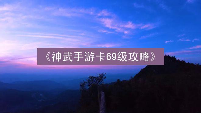 《神武手游卡69级攻略》